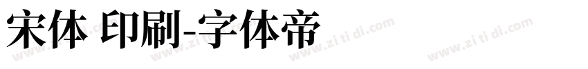 宋体 印刷字体转换